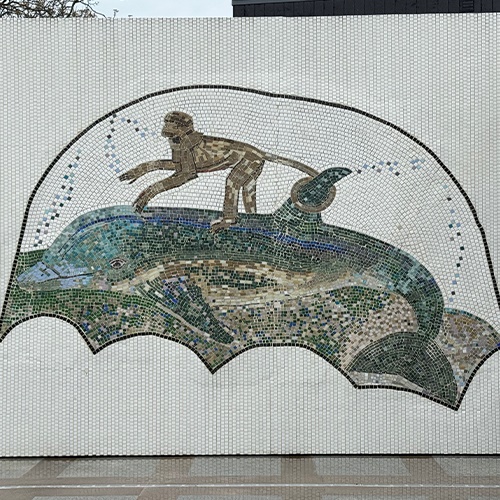 Mosaic by Suffolk sculptor Elisabeth Frink up for sale